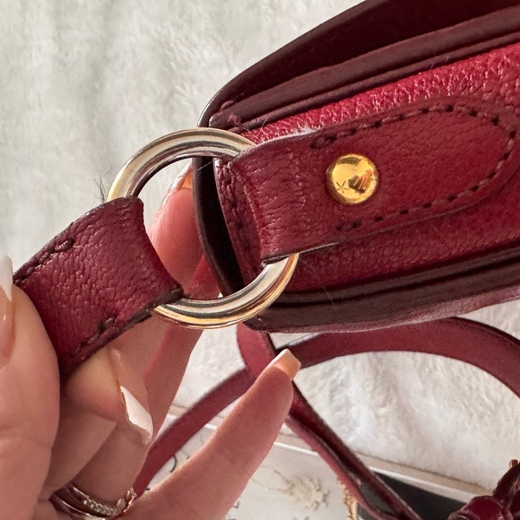 Authentic Miu Miu Red Madras Leather Crossbody Bag - Picture 10 of 12